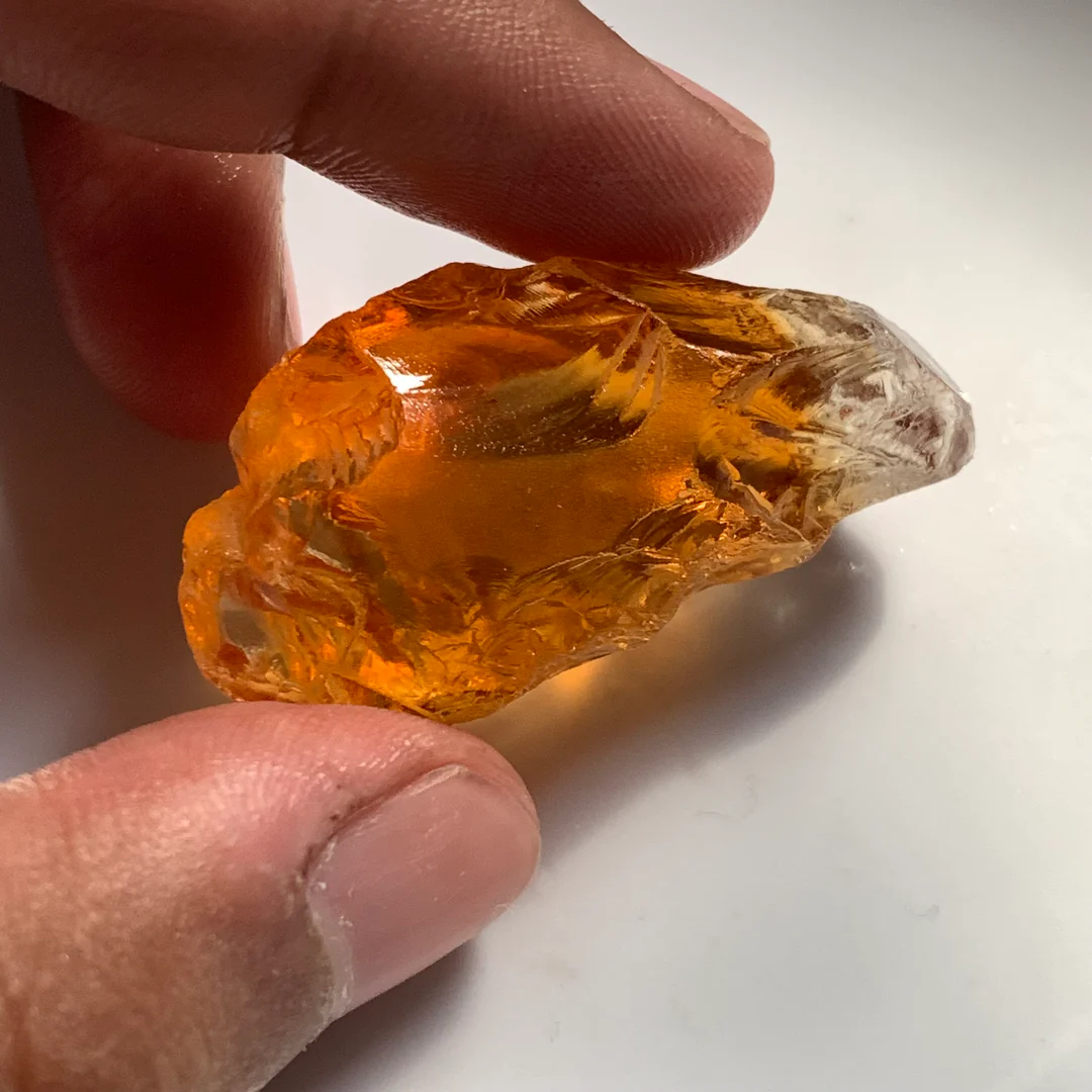 Facet Rough Mandarin Citrine