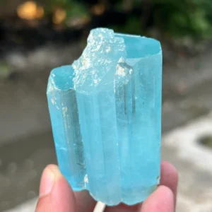 Natural Sky Blue Aquamarine Crystal 188g with Termination